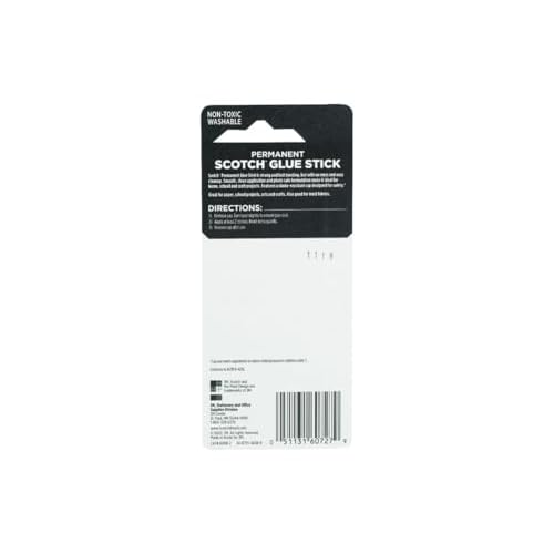 Scotch Permanent Glue Sticks, Acid-Free Non-Toxic Adhesive (2-Pack) ? Strong & Fast Bond, No-Mess Application for Paper, Photos, Crafts