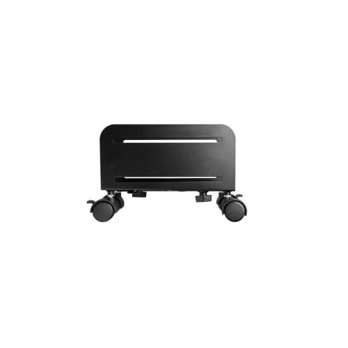 Mount Plus MP-CPB-4 2 Pack Black Computer Tower Desktop ATX-Case, CPU Steel Rolling Stand, Adjustable Mobile Cart Holder with Locking Caster Wheels (2 Pack Cart)