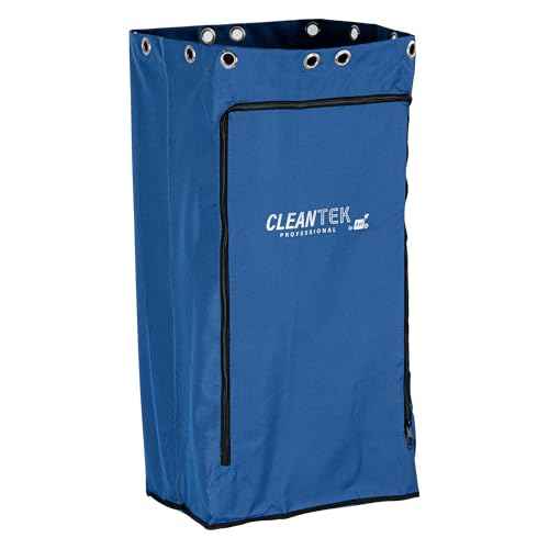 Restaurantware-Janitor CART Bag ONLY: Clean Tek Professional 16.93 x 10.63 x 29.53 Inch Janitorial Bag, 1 Heavy-Duty Receptacle - Janitor Cart Sold Separately, Durable, Blue Plastic Replacement