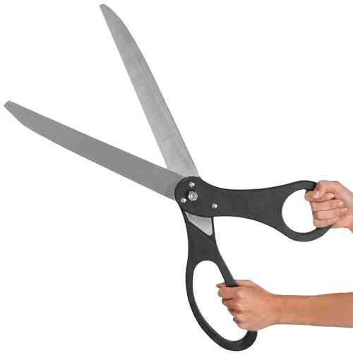 Ribbon Cutting Ceremony Scissors ? 25" Black Giant for Grand Openings Heavy Duty Scissors Large Ribbon Cutting for Special Events and Ceremonies