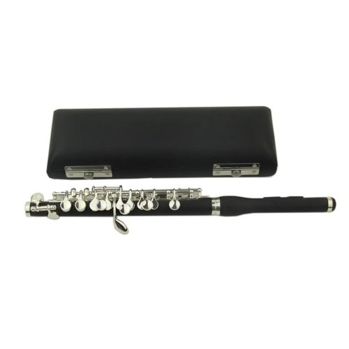 Piccolo Flute with Case C Key Silver Plated Composite Wood (Composite wood)