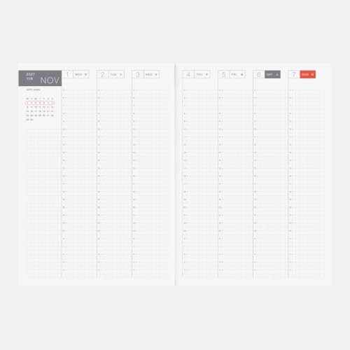 Hobonichi Techo 2027 Cousin A5 Daily & Weekly Planner - English Edition, Jan Start