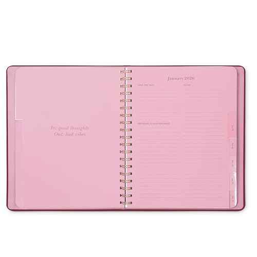 kate spade new york 2026 Large Weekly & Monthly Planner, 12 Month Soft Cover Agenda Dated January 2026-December 2026, Cute Planner with Stickers & Spiral Binding (Encyclopedia of Style)