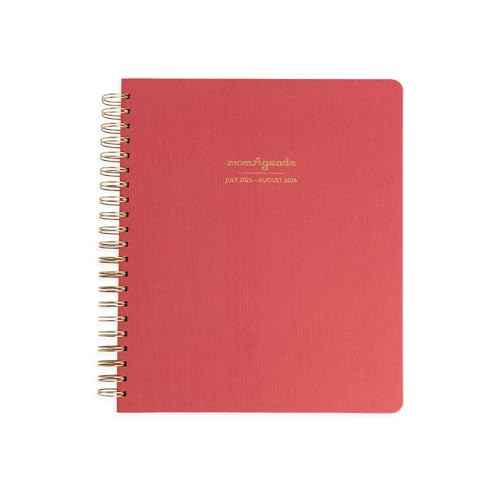 momAgenda 2024-2025 School Year Home Office Edition Oversized Day Planner - 12 Month Calander with Waterproof Bookcloth Cover (July 2025-August 2026) (Sunset Orange)