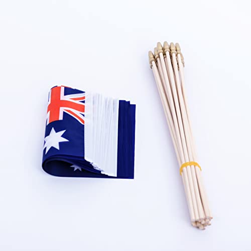 Australian Mini Handheld Flag 5x8 Inch - 12 Pack, TSMD Australia Flag