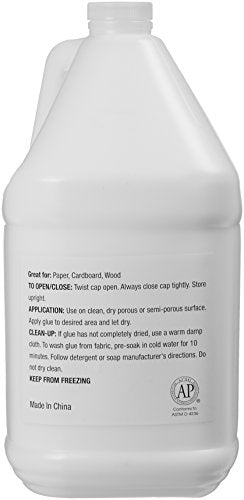 Amazon Basics All-Purpose White Liquid Glue, 1 Gallon – Ideal for School, Craft & Slime