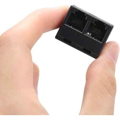 Uvital RJ12 6P6C 3 Female Telephone Line Splitters, Phone Jack Splitter, Telephone Landline Cable Connector and Separator(Black, 30 Pack)