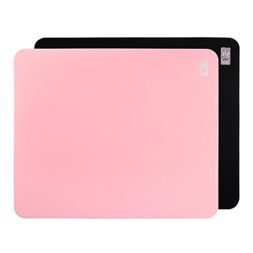 ESPTIGER Mouse Pads Shan Hai Series Kun LUN (480 x 400 x 4mm) Standard Size SlimFlex Base Delicate Random Jacquard Weave Fabric Large Cloth Gaming Mousepad ? Pink