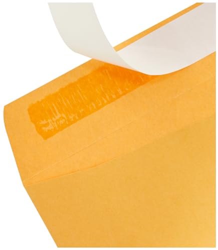 100-Pack 6x9 Inch Brown Kraft Catalog Envelopes with Peel & Seal Closure