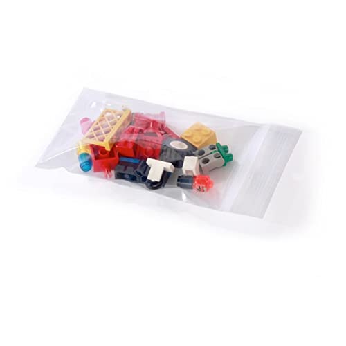 CuteBox Re-Sealable White Block Zip Lock Seal Poly Bags 2" x 2" 100pcs for Retail, Party Favors, Storage, Organization, Crafts, Labelling, Merchandise, Packaging, Display
