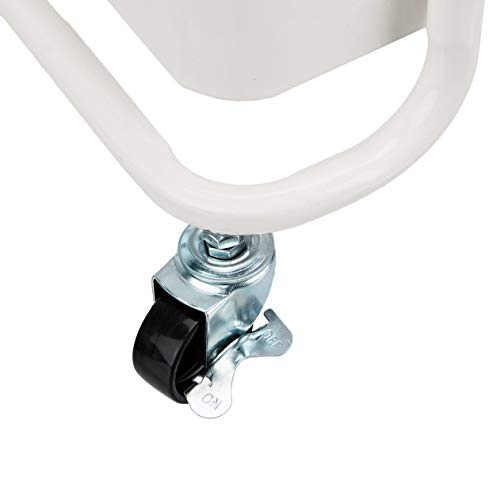 White 3-Tier Rolling Utility Cart with Lockable Wheels - Multi-Purpose Storage Organizer