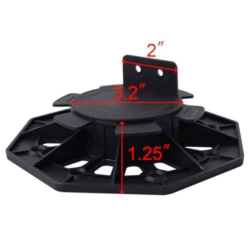 24Pack Adjustable Plastic Pedestal Paver,Floor Slate Support Floor Lift,Deck Support Floor Raising (Unilateral keel Slot)