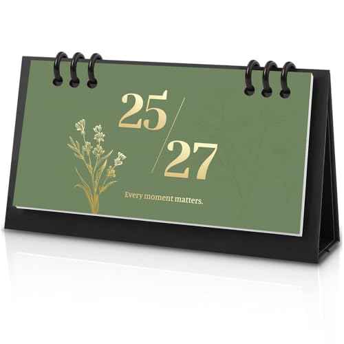 Small Desk Calendar 2025-2027, 6.3" x 3.1", 2026 Desk Calendar - Runs From July. 2025 Until June. 2027, 24 Months Mini Desktop Calendar for School, Home and Office Supplies
