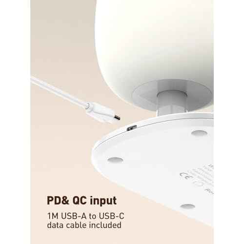 LDNIO Bedside Lamp with Wireless Charger, Desktop lamp with Wireless Fast Charger LED Desk Lamp with Dimable Touch Control Night Light with Wireless Charger Perfect for Gift
