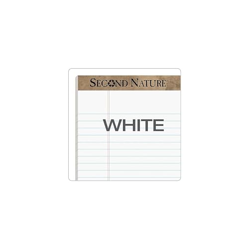 TOPS 74880 Second Nature Recycled Pads, 8 1/2 x 11 3/4, White, 50 Sheets (Pack of 12)