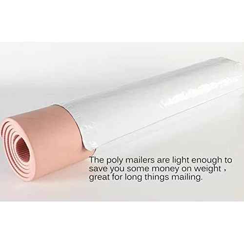 Unique Poly Mailers 12x43 Inch 50 Pack Envelopes Bag for Long Items,White Self Sealing Waterproof Mailing Shipping Bags