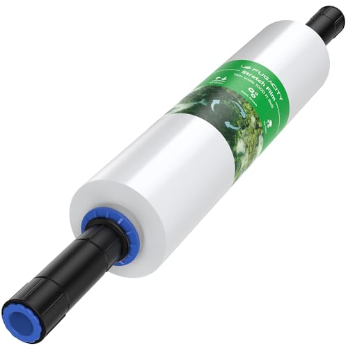 FugaCity 1 Pack Heavy Duty Shrink Wrap with Handles - 15 Inch x 1000ft, 60 Gauge Industrial Stretch Plastic Film