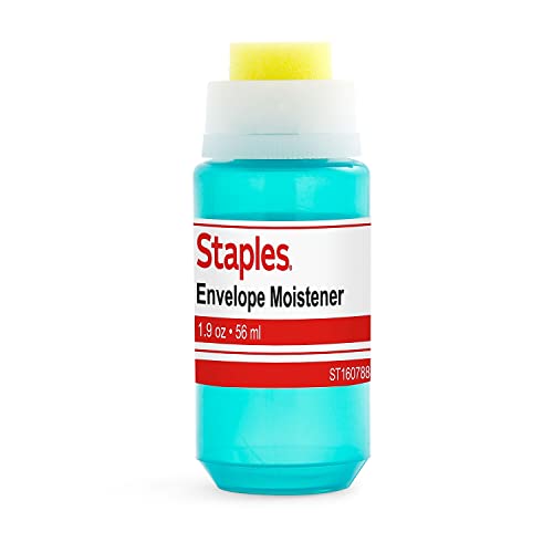 Staples Envelope Moistener 2oz Blue Refillable Sponge for Sealing & Mailing - 3 Pack