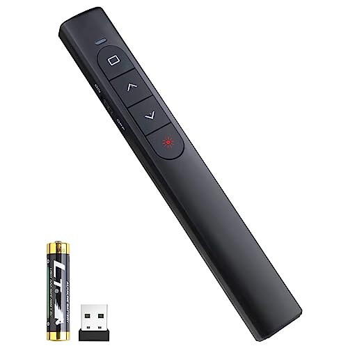 UBUYONE USB Black Wireless Presentation Remote Clicker for PowerPoint & Keynote
