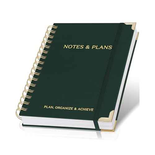 ZICOTO Aesthetic Daily Planner And Notebook With Hourly Schedule - Aesthetic Spiral To do List Notepad For Work/Home to Organize Tasks And Appointments - Stylish School/Office Supplies Book For Women