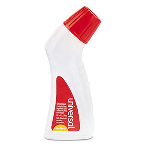 Universal Envelope Moistener with Adhesive - 2.2 oz Bottle, Clear, 4 Pack