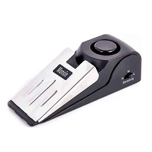Door Stop Alarm, Door Stopper with 120DB Security Alarm, Floor Wedge Doorstop for Travel Apartment Home House (Pack of 1)