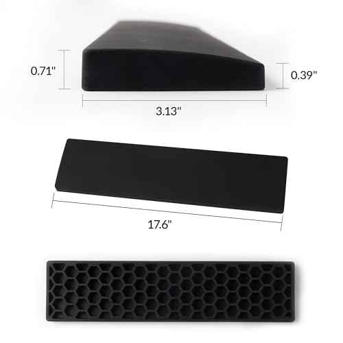 Silicone Wrist Rest for Keychron K10 Pro / K10 Max/ K10 HE / Q6 / Q6 Pro / Q6 Max / Q6 HE / V6 / V6 Max, 17.6" Non-Slip Palm Rest, 100% Full-Sized Mechanical Keyboards Support with Typing Pain Relief