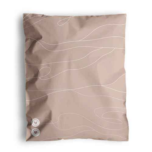 Poly Mailers 10 x 13 Inch- 100 pack Biodegradable Shipping Bags for Clothes - Impack Self-Seal Waterproof Thick Mailing Envelope for Accessories & Clothing - Tidal Sand