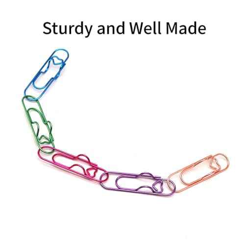 15 Pcs Metal Pen Holder Clips for Notebook, Planner Accessories, Heart Paper Clips