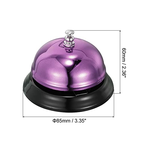 uxcell Purple Desk Bell 85mm Dinner Bell for Restaurants & Service