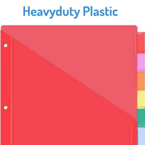 Forvencer 96 Count Dividers with Two Pockets, 8 tabs Binder Dividers for 3 Ring Binder Organizer, Multicolor, 12 Sets