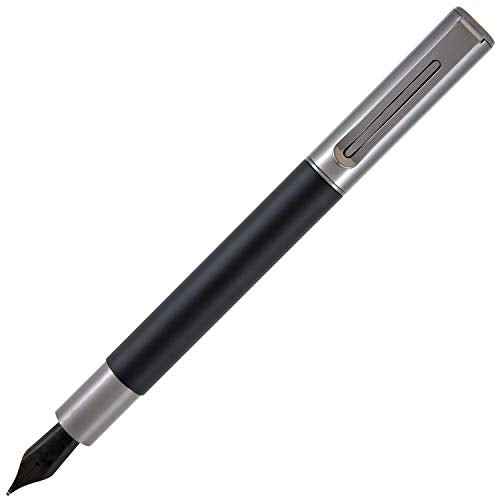 Monteverde USA Ritma Fountain Pen in Black ? Flex Nib Flexible JoWo Stainless Steel Refillable Ink Cartridge/Converter ? Ideal for Calligraphy & Artistic Expression