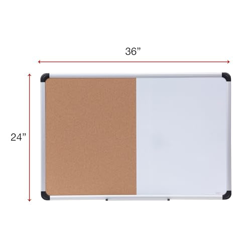 Universal Cork & Dry Erase Board 36x24in Magnetic & Bulletin Surface