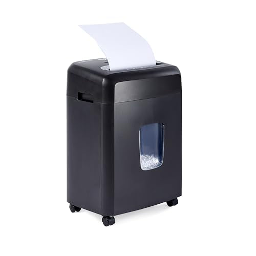 Amazon Basics 12 Sheet High Security Micro Cut Paper Shredder with CD/Card Slot & 6-Gallon Bin