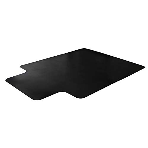 Floortex¢ç Advantagemat¢ç Black Vinyl Lipped Chair Mat for Carpets - 45" x 53"