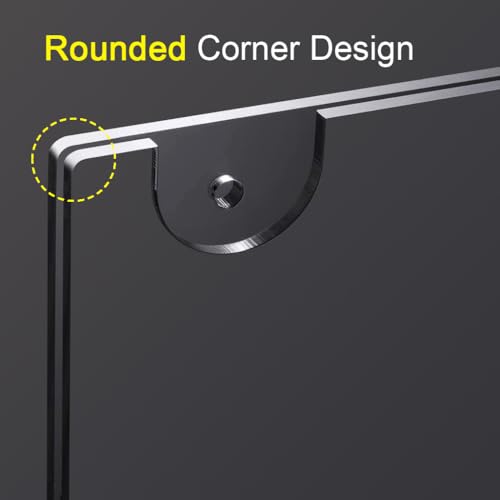 BlueValley Acrylic Sign Holder 8.5 x 11 Wall Mount - Vertical Clear Paper Display Holder with Mounted Tapes & Screws for Flyer, Document, Menu, Picture - Plastic Wall Frames for Offices, Homes, Restaurants, Stores - 12 Pack
