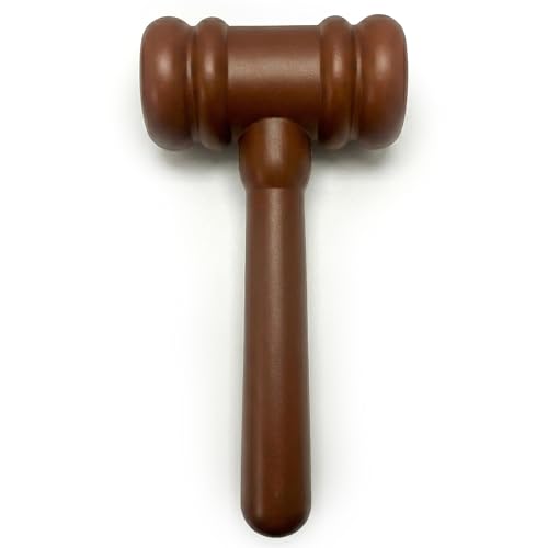 8-Inch Plastic Judge Gavel Prop for Costumes, Theater & Mock Trials