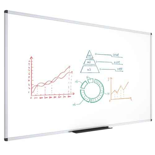 VIZ-PRO Dry Erase Board/Magnetic Whiteboard, 72 x 48 Inches, Large Wall Mounted Board for School Office and Home 6' x 4'