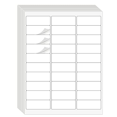 Batrical 1" x 2-5/8" Address Labels 900 Labels, 30 Sheets, Laser & Inkjet Compatible