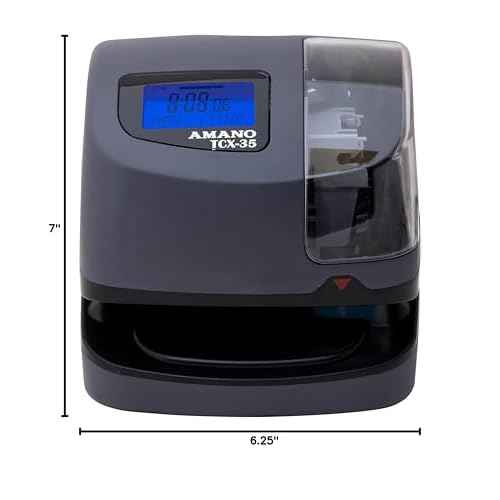 AMANO TCX-35 Time Clock for Employees, Electronic Punch Clock for Small Business, Made in USA (Individual Unit)
