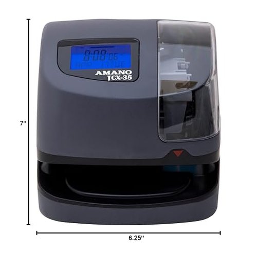 AMANO TCX-35 Time Clock for Employees, Electronic Punch Clock for Small Business, Made in USA