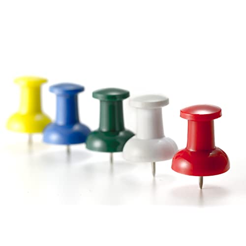 Officemate Giant Push Pins 1.5 in Assorted Colors – 12 Pack