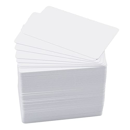 100 Pack Premium Blank PVC Cards CR80 30 Mil for Photo ID Badge Printers - CAETOUNG