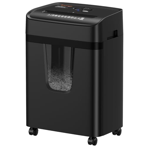 Bonsaii 12-Sheet Cross Cut Heavy Duty Paper Shredder - Black, 12CC Model