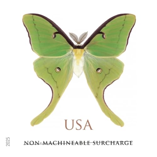 United States Postal Service Luna Moth Non-Machineable Surcharge Postage Stamps - 20 Sheets