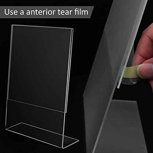 8.5x11 Inches Acrylic Sign Slant Back Holder, Plastic Display Stand,Brochure Holder, Table Top Sign Holder For Office, Home, Store, Restaurant¡¦ (12pack)