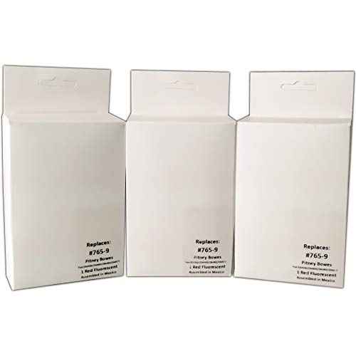 Compatible 765-9 Red Ink Cartridge (3 pack) Compatible Replacement for DM300c, DM400c, DM450c, DM475c Postage Meters