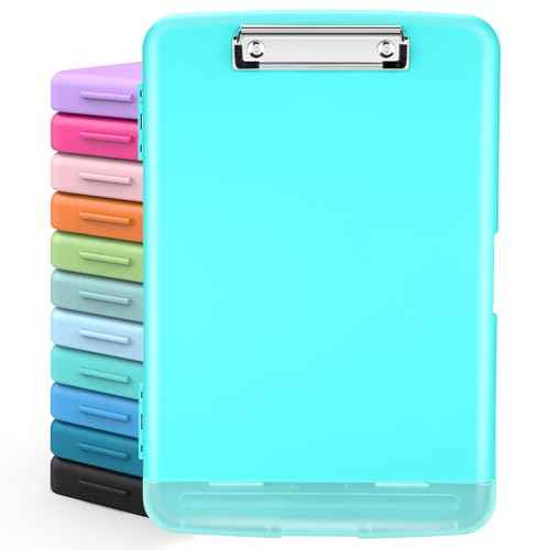 Sooez Clipboards with Storage, High Capacity Clip Boards 8.5x11 with Storage, Heavy Duty Nursing Clipboard Folder, Plastic Clipboard with Pen Holder for Women Teachers Work, School & Office Supplies