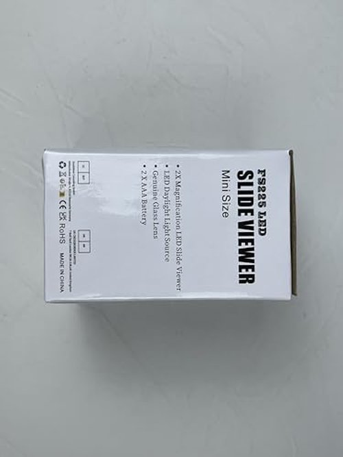 35 mm Film & Slide Viewer, 2X LED Illuminated Viewing Slide Projector for Old Slides and 35mm Film Negatives(2 AAA Batteries Included)