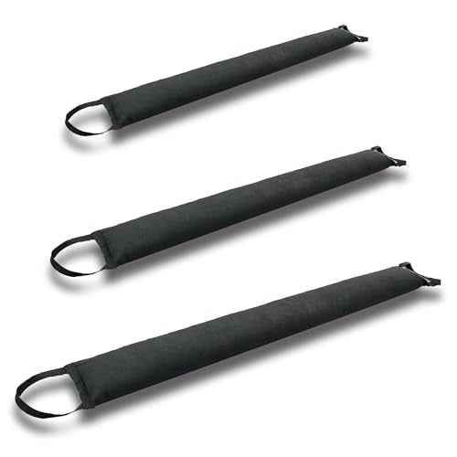 Self-Absorbing Reusable Flood Bags with Handles - Evenly Distributed Absorbents, Multiple Lengths - Home/Garage/Commercial Protection (7ft (Pack of 2) - with Handles)